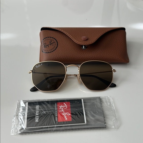 Ray-Ban Accessories - Ray-Ban Gold frame Sunglasses with Brown lenses